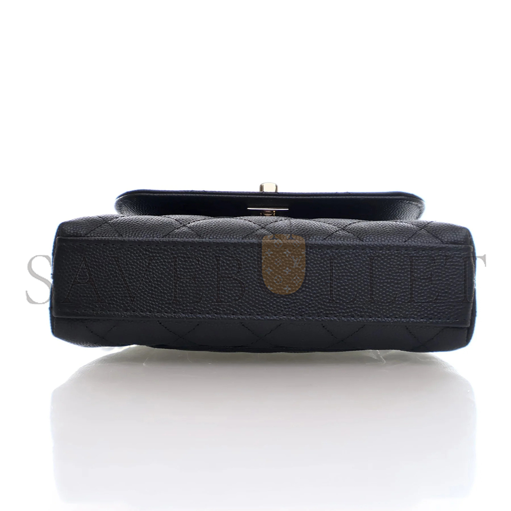 Ch*el master mini black caviar coco handle (14.5*11.5*5.5cm)